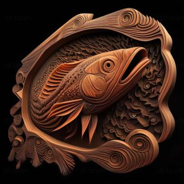 3D model Little red riding hood fish fish (STL)